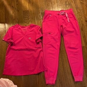 Figs Scrub set. limited edition pink